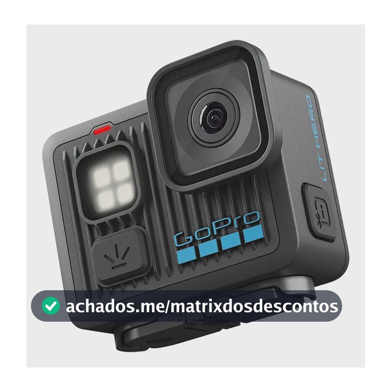 Gopro Lit Hero - Câmera De Ação Compacta À Prova D'água Com Luz Integrada, Vídeo 4k60 Ultra Hd, Foto De 12 Mp, Tela Sensível Ao Toque, Estabilização Hypersmooth Preto