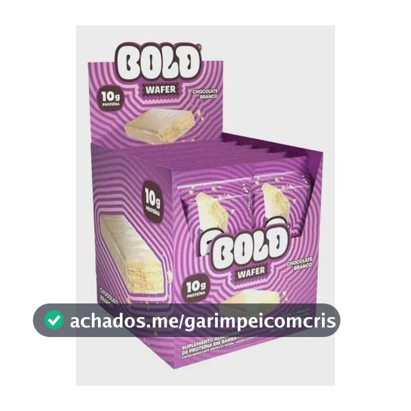 BOLD Wafer Sabor Chocolate Branco 10g de Proteína 40g 12 un.