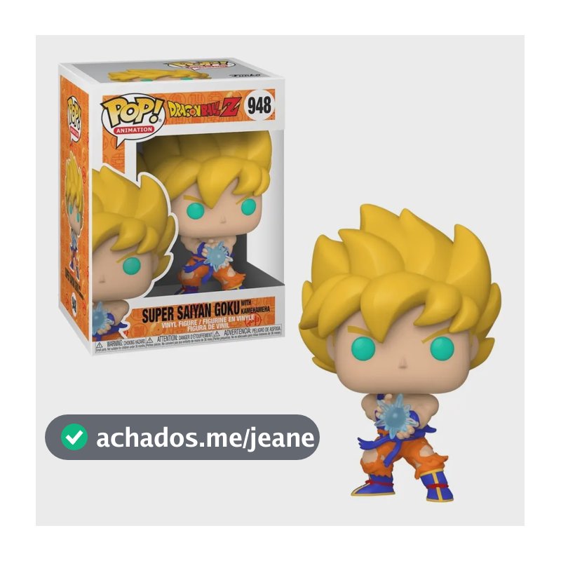Boneco Funko Pop! Dragon Ball Z Goku Com Kamehameha 948 Candide