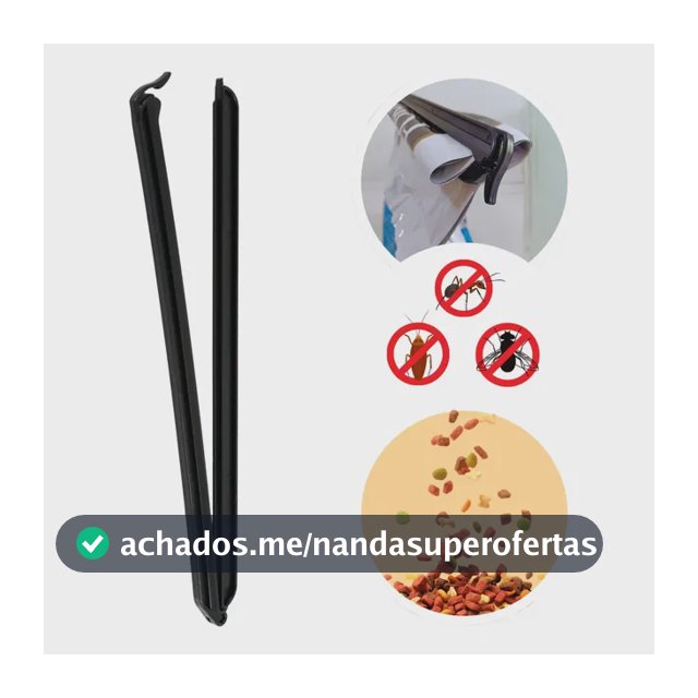 Lacre Big Pet Fecho Para Saco De Ração Da Pet Games Com 50cm Lisa Preto