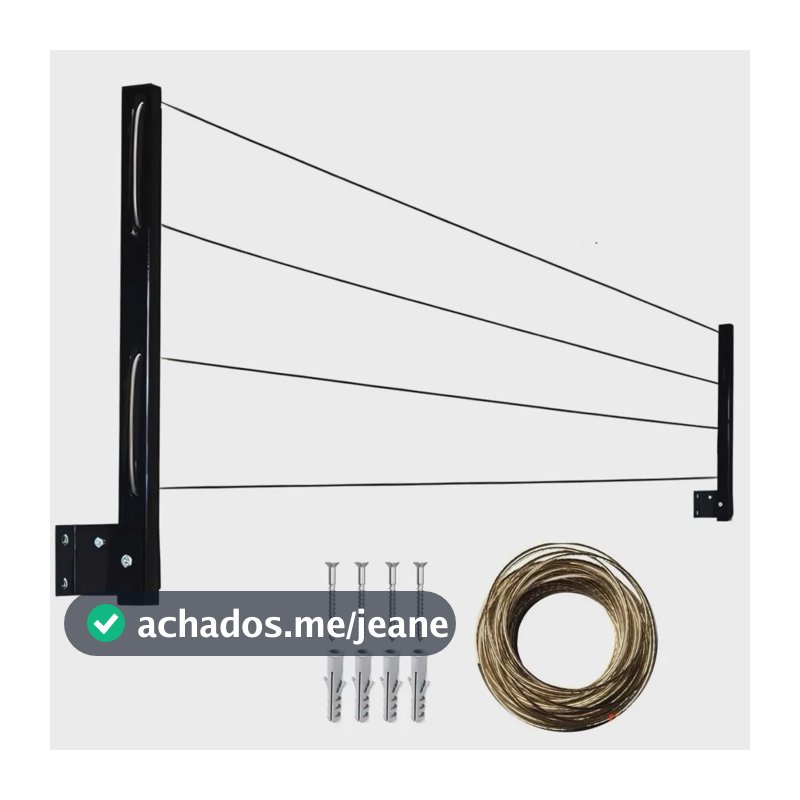 Varal Reforçado De Roupa 60 Kg Dobrável Para Parede Fortmaq