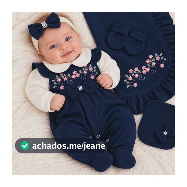 Saída Maternidade Menina Manta Jardim 05 Peças Vermelha