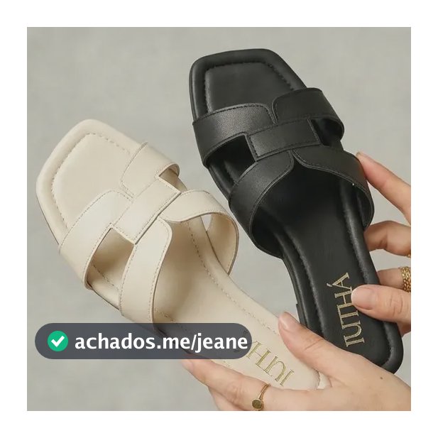 Kit 2 Sandália Rasteira Feminina Verão Modelo H Flat Leve