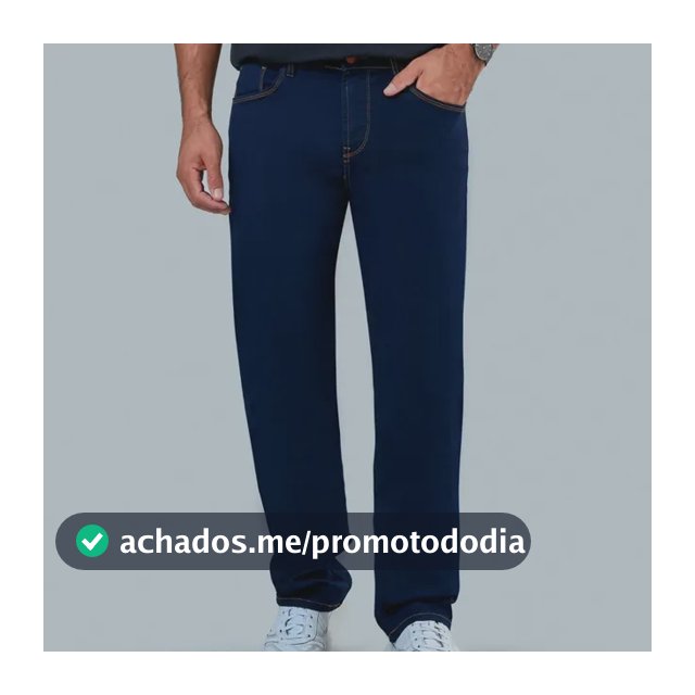 Calça Jeans Tradicional Masculina Jeans Escuro Corte Reto Jeans Escuro 40