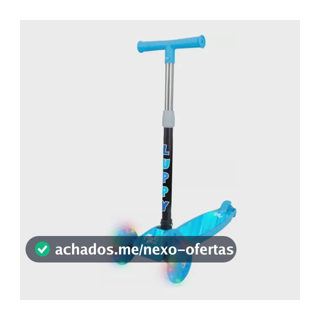 Patinete Infantil 3 Rodas Led Dobrável Luppy Azul Maxi Toys
