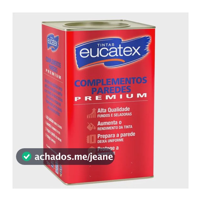 Selador Acrílico Branco Premium Maior Rendimento Eucatex Acabamento Fosco