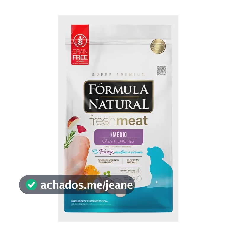 Ração Fórmula Natural Freshmeat Cão Filhote Médio Porte2,5kg