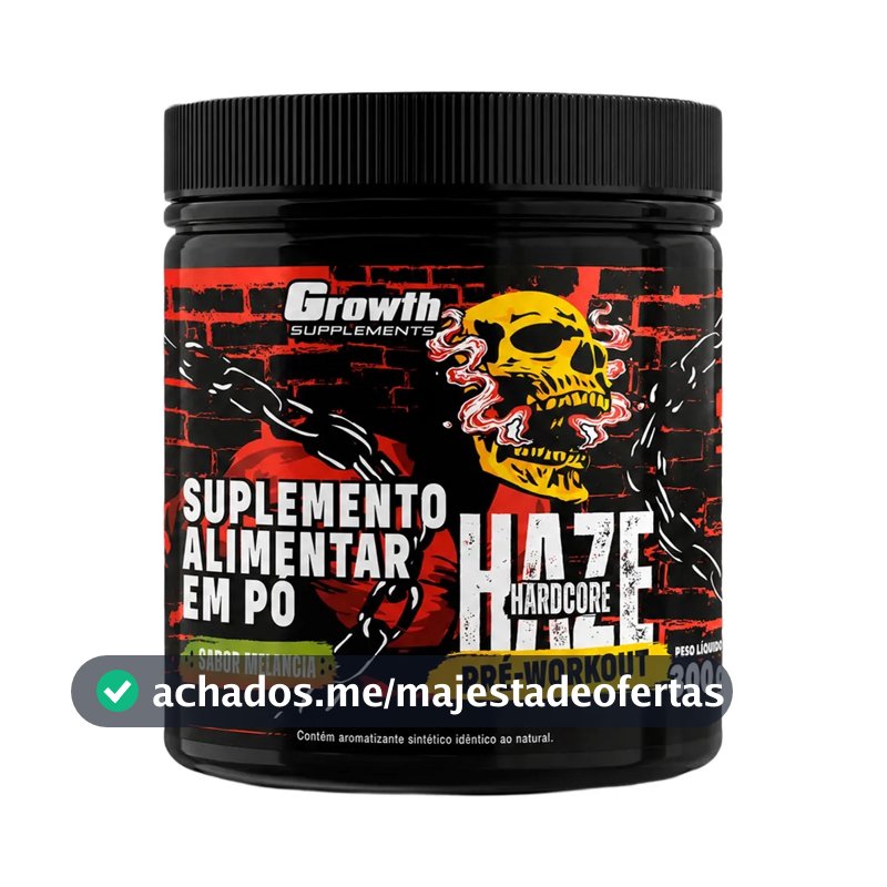 Pré-treino Haze Hardcore Pre-workout 300g Growth Supplements Melancia