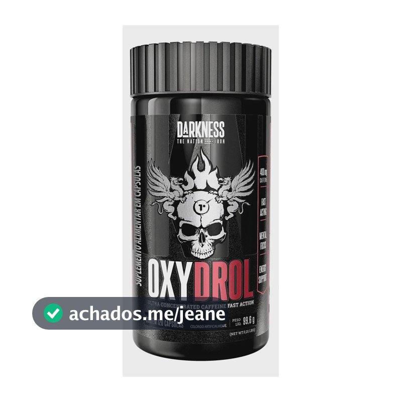 Darkness Oxydrol Termogênico Com Cafeína - 120 Cápsulas Sem Sabor