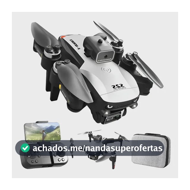 Drone S2s Profissional Câmera Hd Motor Brushless Novo 2024 Preto