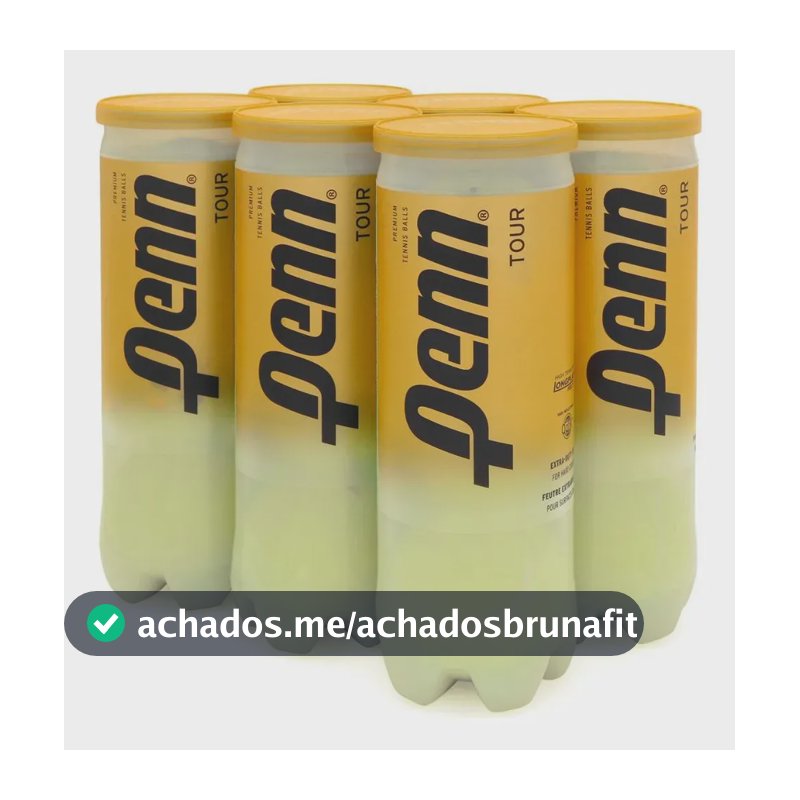 Bola De Tênis Penn Tour Premium Extra Duty Pack Com 6 Tubos