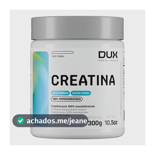 Creatina Dux Nutrition 300g Monohidratada 100% Pura Sem Sabor