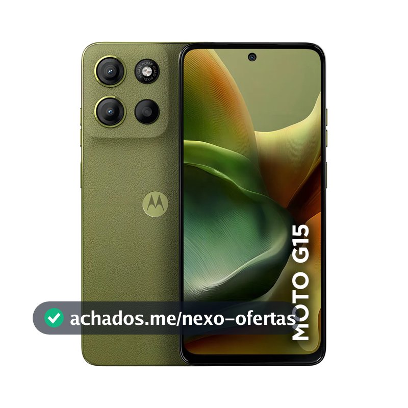 Smartphone Motorola Moto G15 256gb 4GB RAM + 8GB RAM Boost Camera 50mp Verde