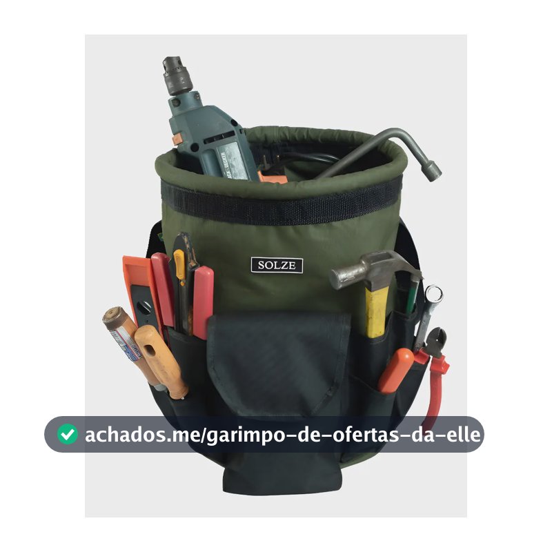 Bolsa Balde Para Ferramentas G Bolsos Externo Solze Verde Militar E Preto