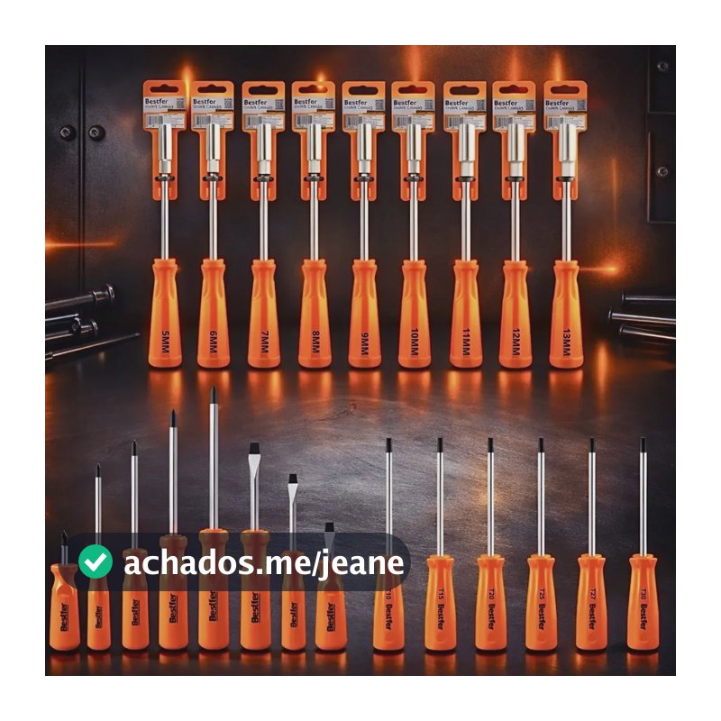Combo De Jogos Chave Fenda Phillips, Torx E Canhão Premium