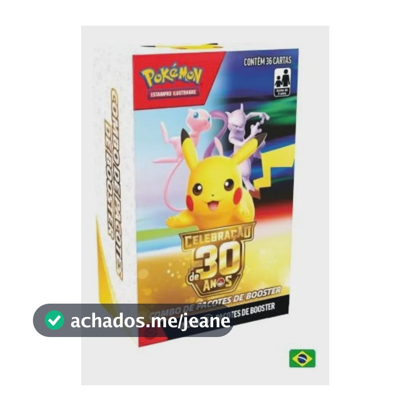 Combo De Booster Pokémon Celebração 30 Anos - Copag Original Português