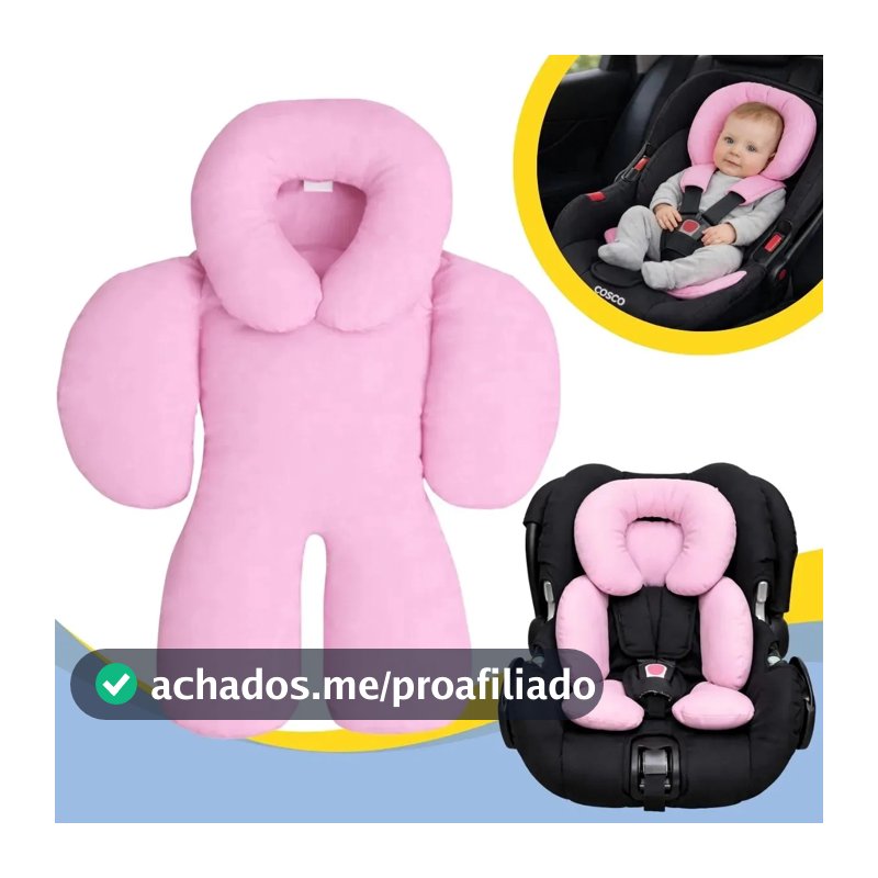 Redutor Bebe Conforto Almofada Cadeirinha Protetor Rosa Boa Dica