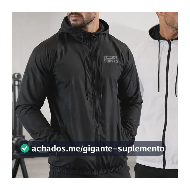 Kit 2 Jaquetas Corta Vento Rock Saints Liso Com Capuz