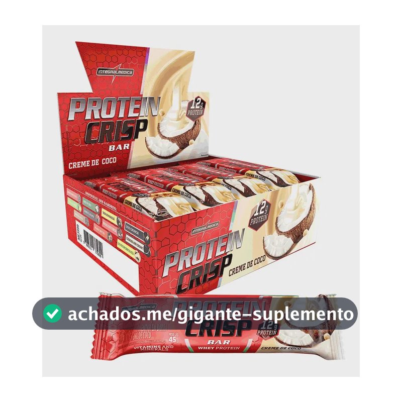 Protein Crisp Bar Creme De Coco 12 Und Integralmédica Creme De Coco