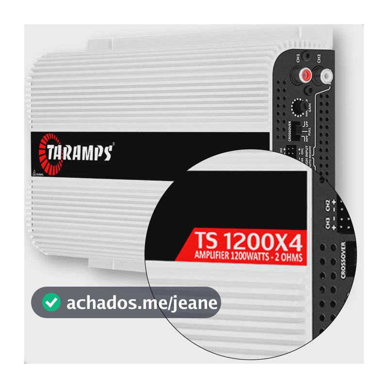 Modulo Taramps Ts1200x4 Entrada Rca E Fio 4 Canais Som Auto