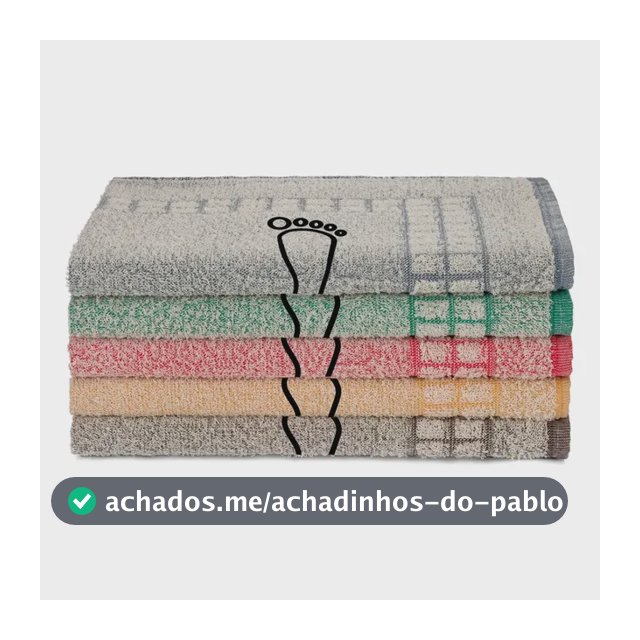 Kit 5 Tapetes Banheiro Algodão Toalhas BRK Felpudo Mali 45x70cm