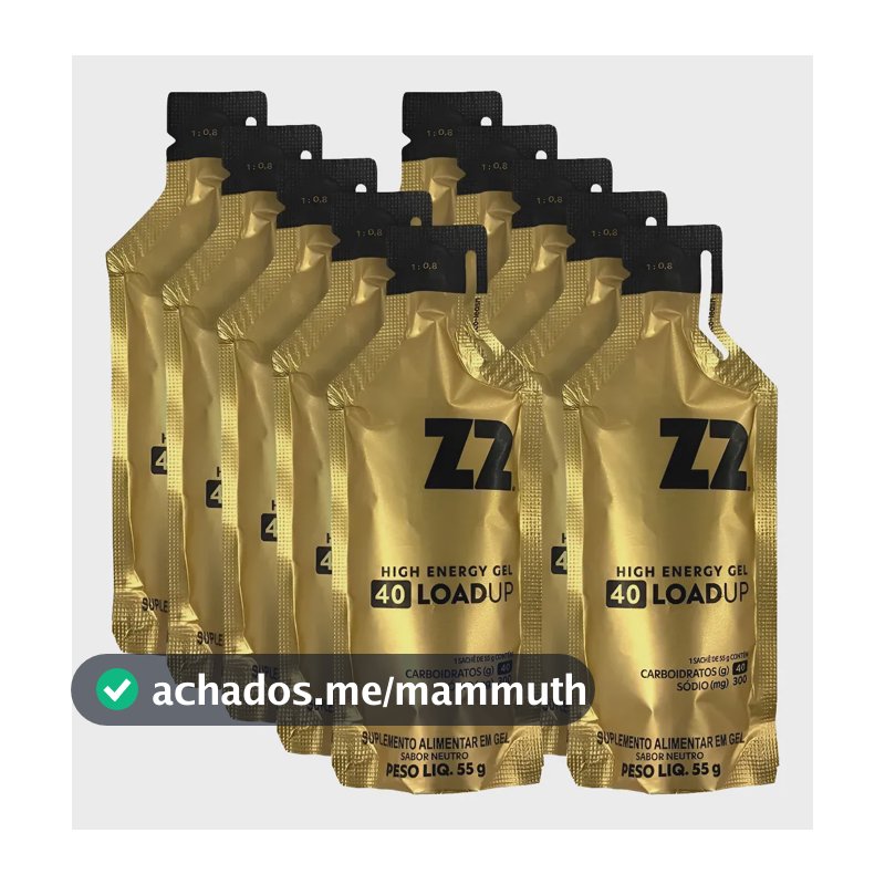 Energy Gel Z2 Loadup Original 40carb 300mg Sódio Box 10un Neutro
