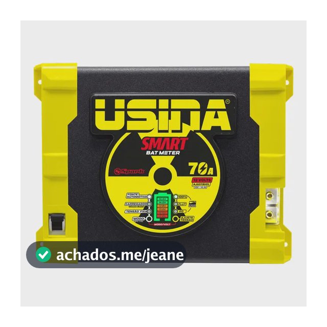 Fonte Carregador Usina 70a Bat Meter Bivolt Cor Amarelo