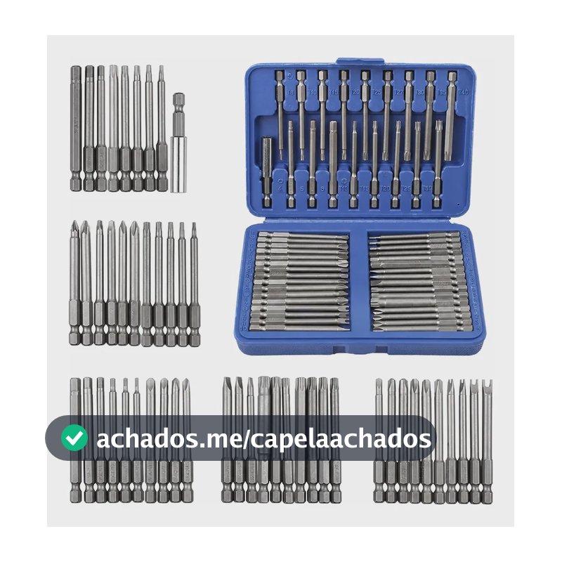 Jogo De Bits Parafusadeira Aço 50 Peças Magnético Ponteira