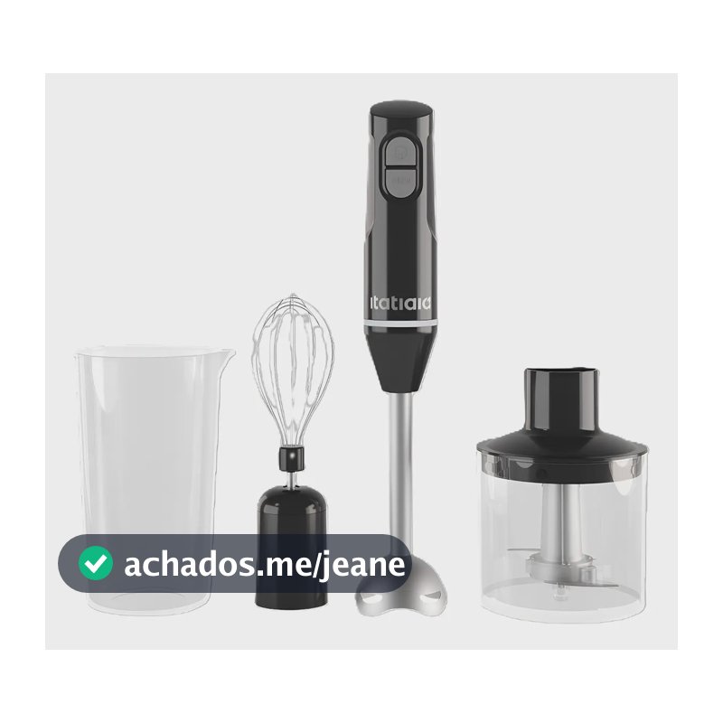 Mixer Portátil De Mão 3 Em 1 Inox Mid Itatiaia 110v Preto