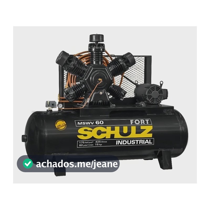 Compressor de ar elétrico Schulz Fort MSWV 60/425 425L 15hp
