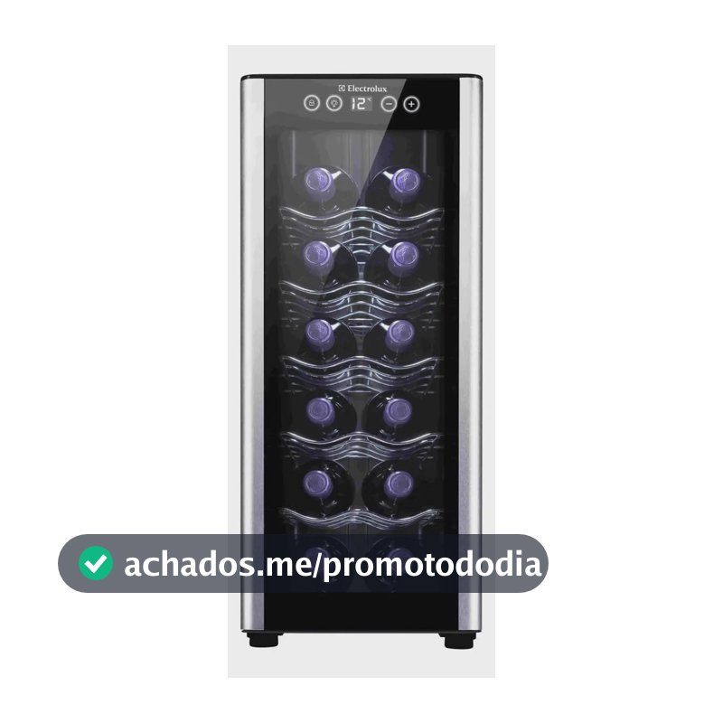Adega de vinho climatizada Electrolux 12 garrafas Uma Porta Acabamento em Alumínio ACB12 Bivolt