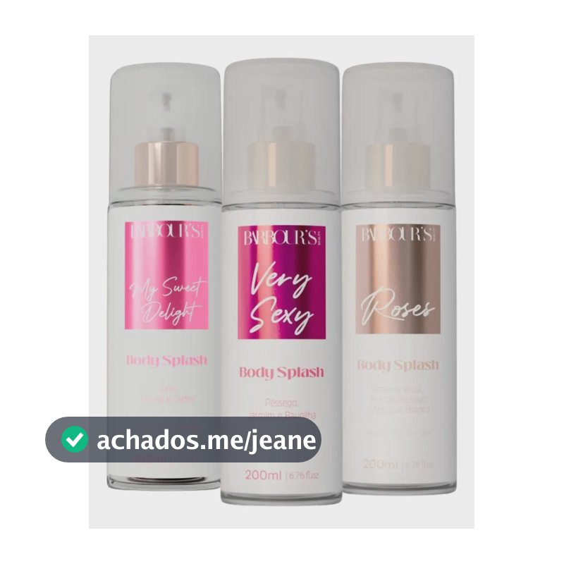 Kit 3 Body Splash Good Graces Delight Roses Barbour's Beauty