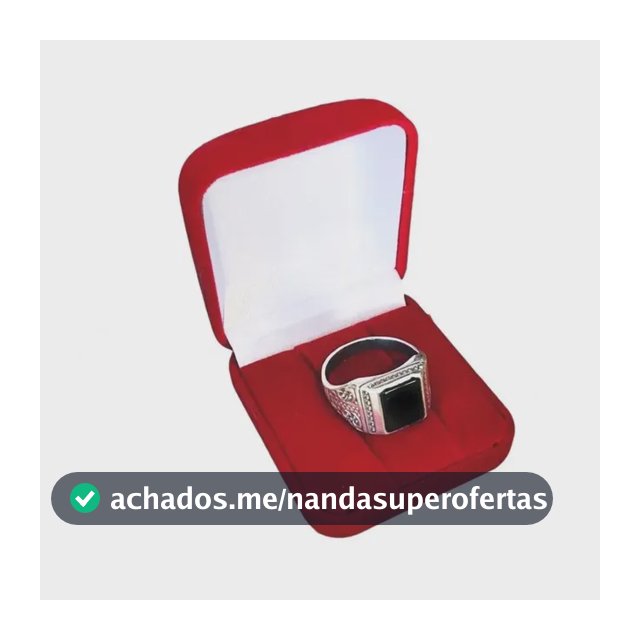 Anel Prata 925 Trabalhado Pedra Carrê Preto Ônix Comendador