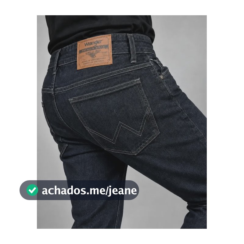 Calça Jeans Wrangler Masculina Slim Fit Com Elastano Wm2000 | Escura 2 38us / 48br
