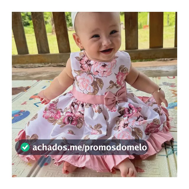 Vestido Bebê Menina Manga Curta Ariele