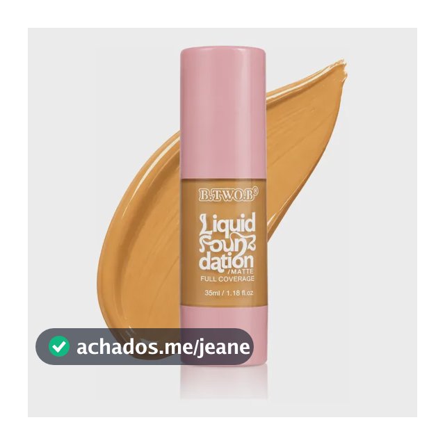 B.two.b Base Líquida Matte Não Oxida Cobertura Completa B05 Doce De Leite Dourado