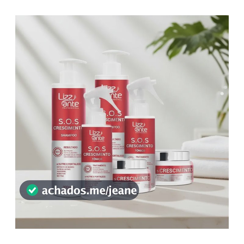 2 Kit Sos Crescimento Rapido Combate Queda Calvície Falha