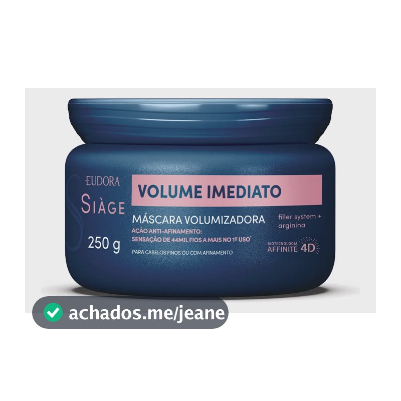 Eudora Siàge Volume Imediato Máscara Capilar 250g