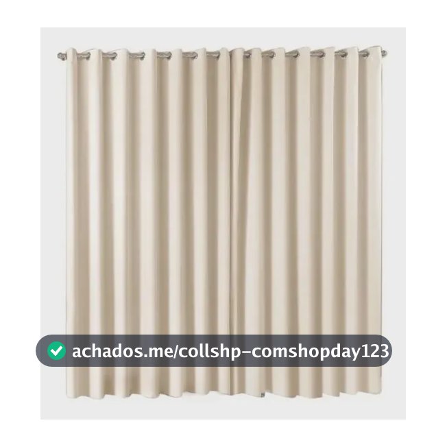 Cortina Blackout Tecido 3,00x2,00 Para Varão Cor Palha