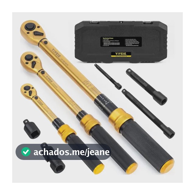 Conjunto 6 Chaves Dinamométricas 1/2'', 3/8'' E 1/4'' Laranja-claro
