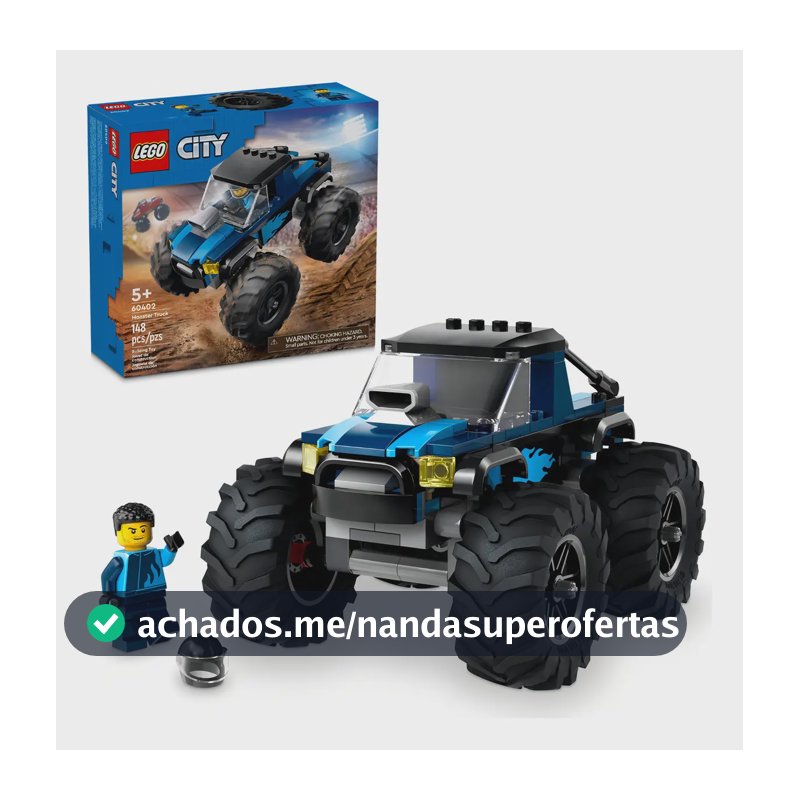 LEGO City - Monster Truck Azul - 148 Peças - 60402