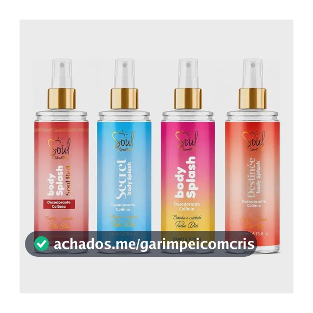 Kit C/4 Body Splash Perfume Corporal Desodorante Colônia 200ml Feminino