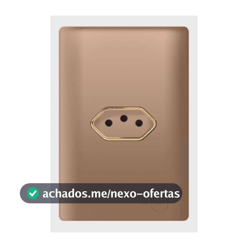 Tomada 10a Ouro Rose Com Dourado Novara  10 A