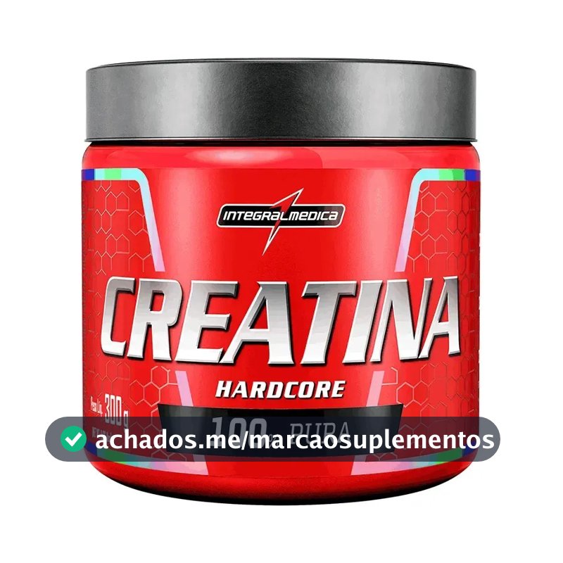 Creatina Integralmédica Monohidratada Hardcore em pó Sem sabor x 300g