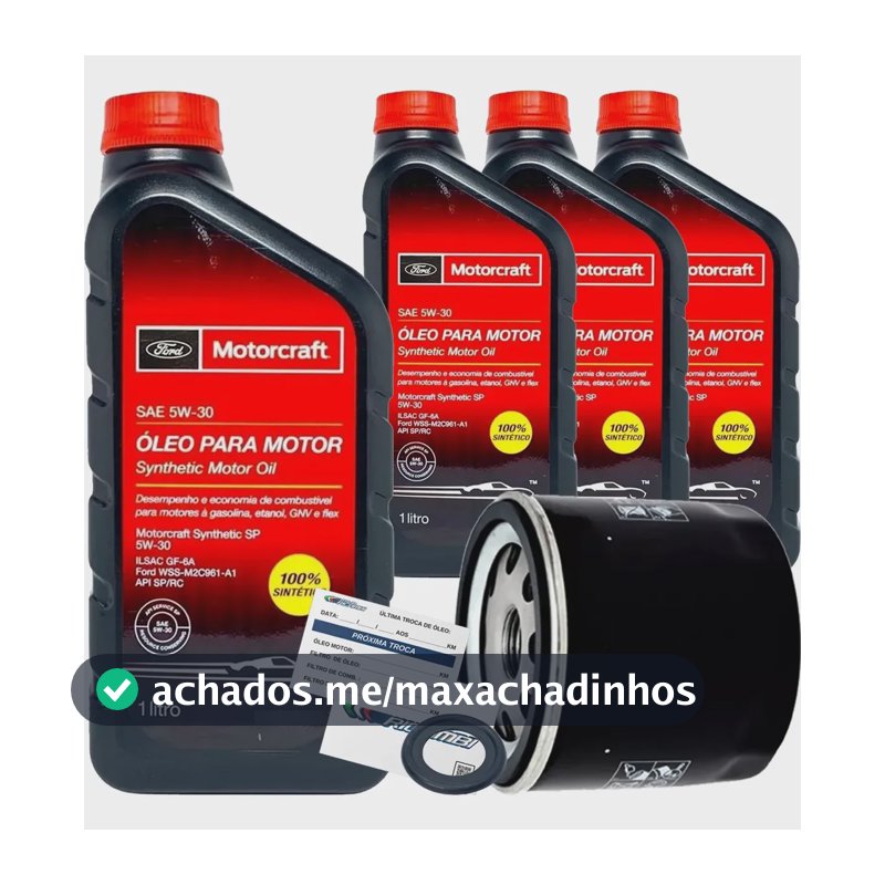 Kit Oleo 5w30 Motorcraft Filtro Fiesta Ka Focus Ecosport
