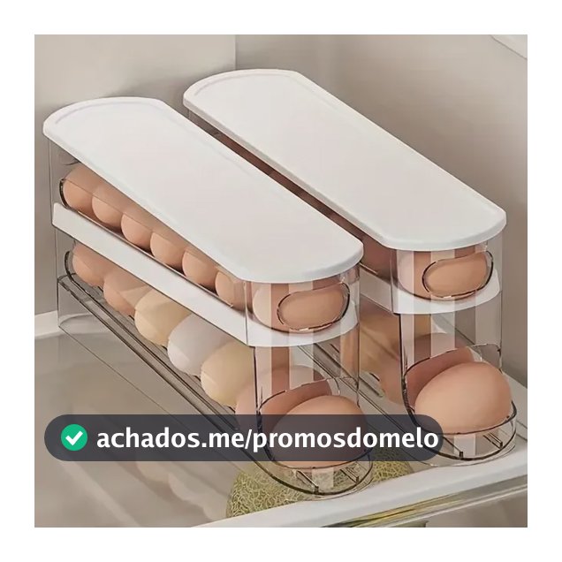 Organizador Porta Ovos Para Geladeira Cozinha Eggbeige2