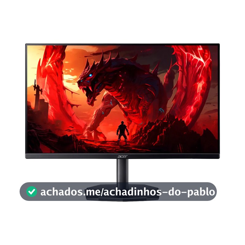 Monitor Gamer 27" Acer Nitro KG0 KG270 P0bi com Tela LED VA Full HD 144Hz 1ms GtoG AMD FreeSync Game Mode 8 Modos 99% sRGB e Design ZeroFrame