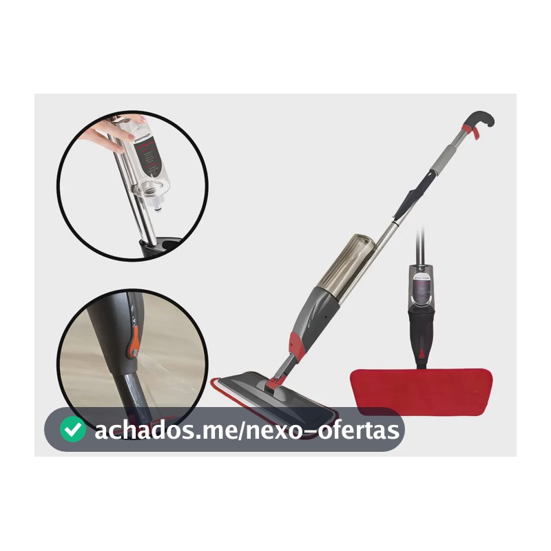 Mop Spray Powermaid Com Reservatório de Água e Cabo Regulável, Para Limpeza de Pisos