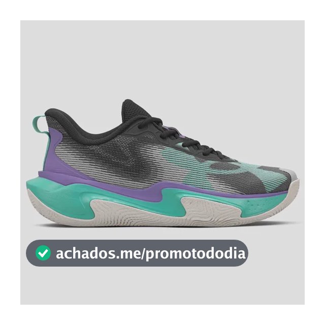 Tênis Masculino Layup Under Armour Black/purplhebe/grenmod Liso 43 Br