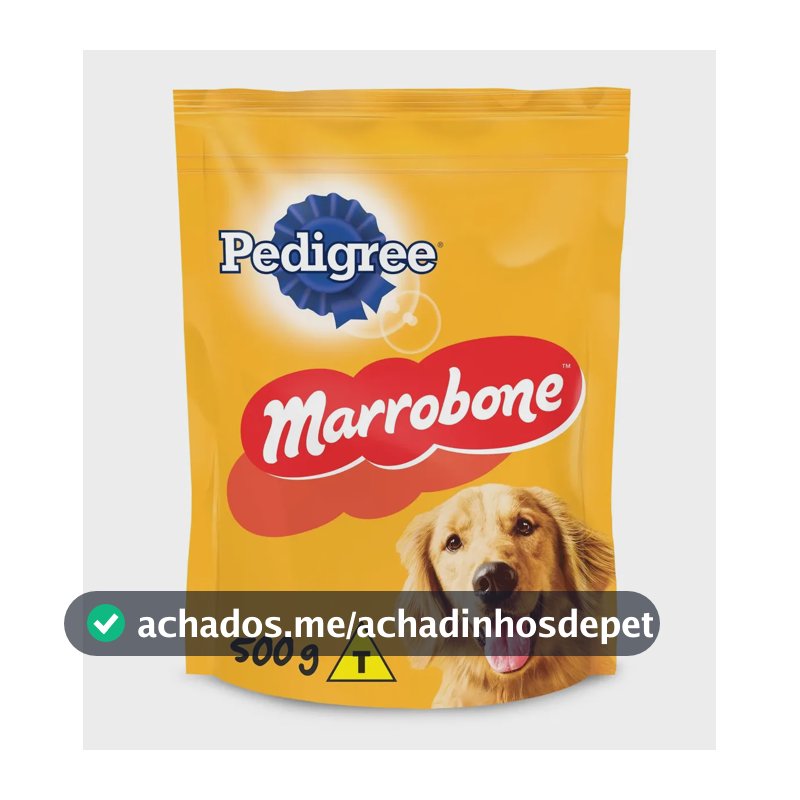 Petisco para Cães Adultos Recheio Carne Pedigree Marrobone Pouch 500g